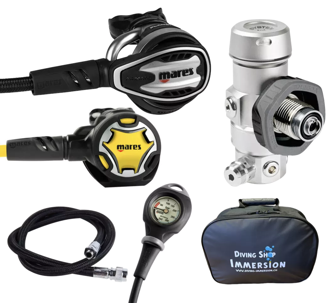 SET MARES DUAL ADJ 52X + OCTOPUS DUAL