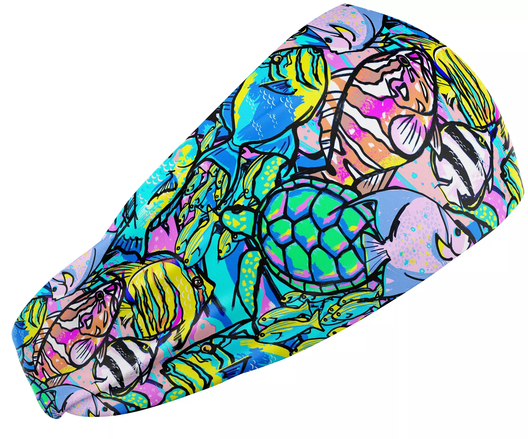 ECO-FRIENDLY NEON FISH FRENZYSCUBA HEADBAND