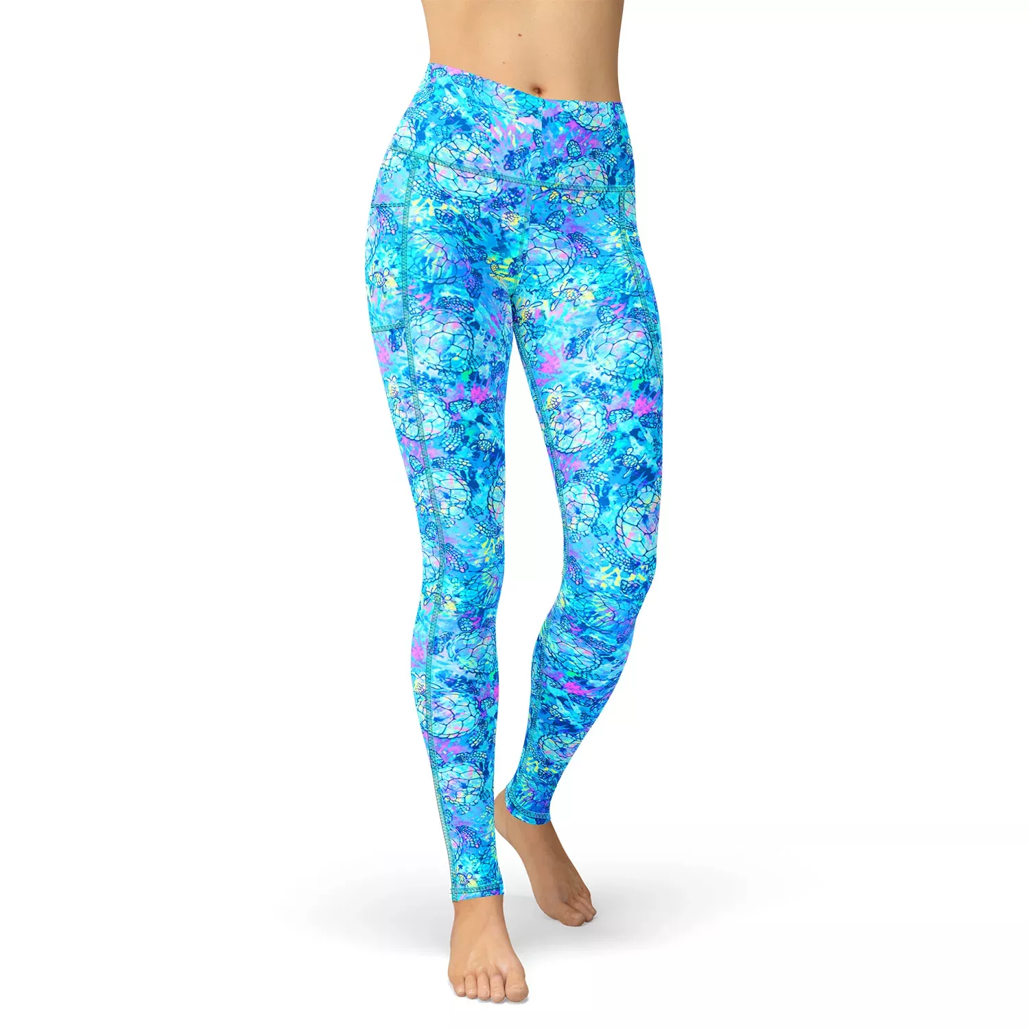 ECO-FRIENDLY TURTLE TIE DYE CONTOUR LEGGINGS