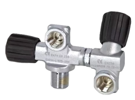 ROBINET DOUBLE SORTIE AVEC PONT ISOLANT 300 BAR BLACK NAUTEC