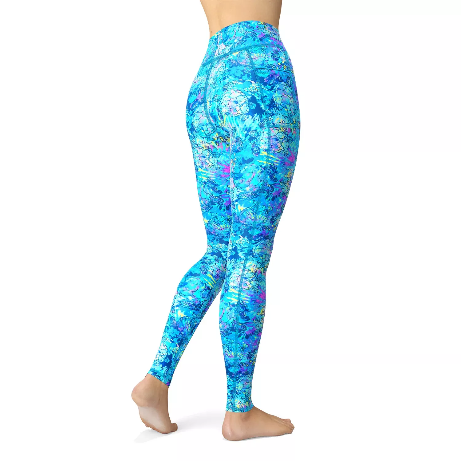 ECO-FRIENDLY TURTLE TIE DYE CONTOUR LEGGINGS