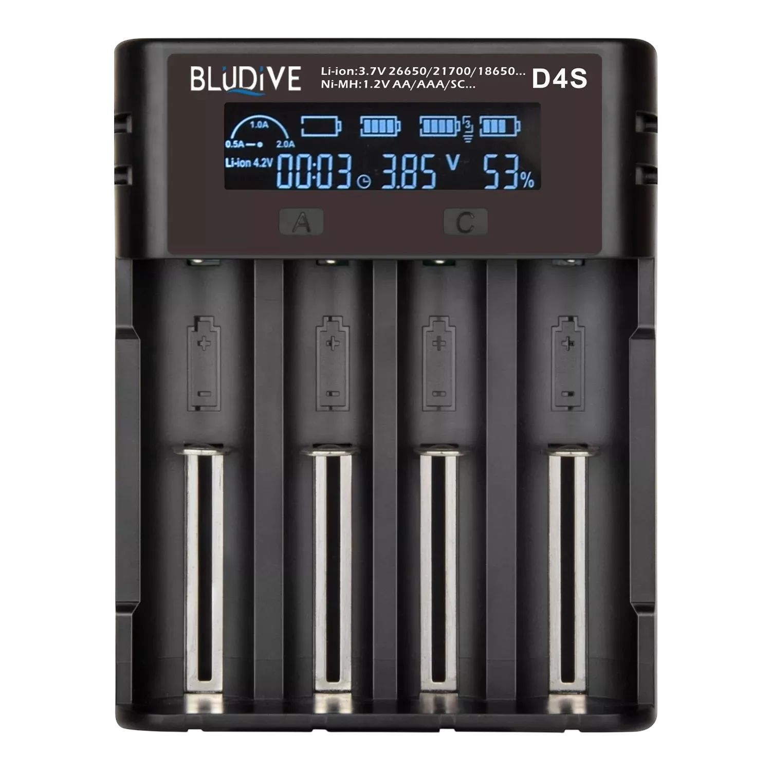 CHARGEUR SPERAS D4S LCD 21700 BLUDIVE