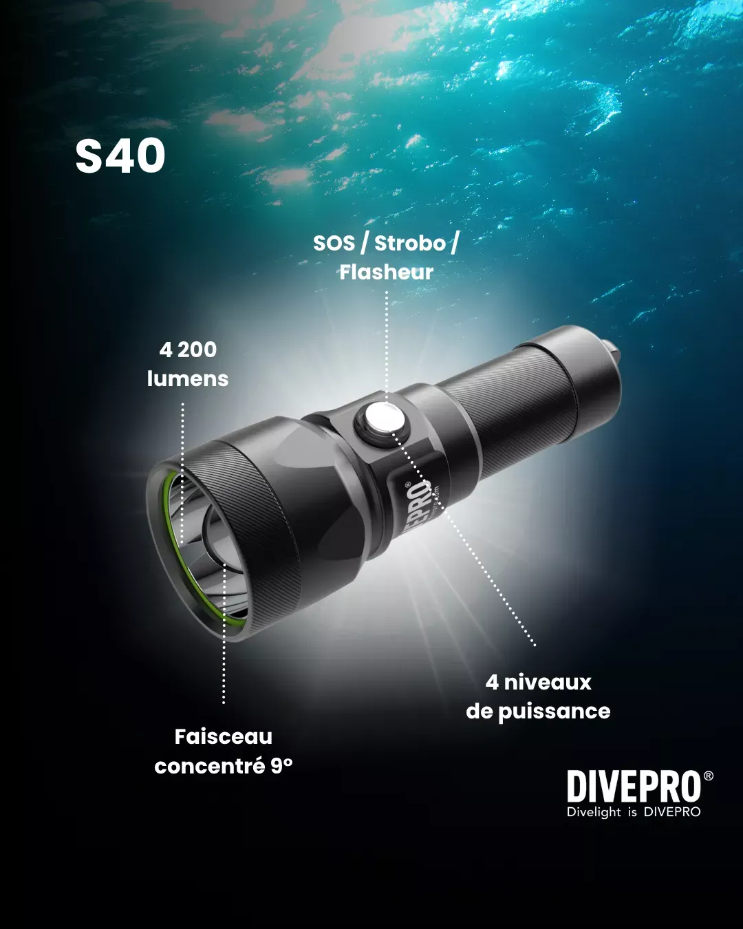 LAMPE S40  DIVEPRO